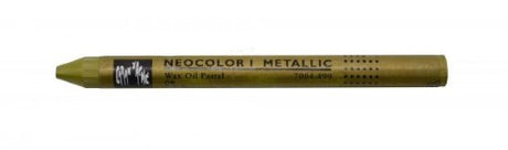 Pack of 10 Caran D’ache Neocolor I Metallic Gold crayons, ideal for vibrant, versatile artistic expression on various surfaces.