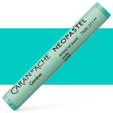 Set of 3 Caran d'Ache Neopastel Jade Green artist pastels, known for vibrant colors and superior light resistance.