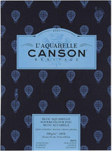 Canson Heritage Pad 23x31, 300g R; premium 100% cotton watercolor paper for vibrant colors and flawless brush strokes.