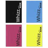 Whizz Book A4 notebook with 136 sheets of 80 gsm recycled paper, ideal for drawing and note-taking in vibrant colors.