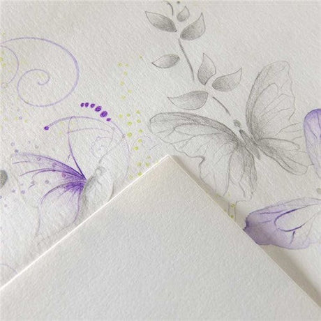 Canson Imagine 50x70cm 350gsm paper pack with 25 sheets, ideal for vibrant drawing and painting techniques.
