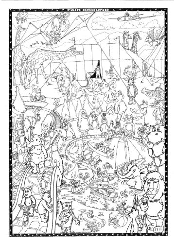 Cool Art Doodle Poster Fairground (Pack of 10)