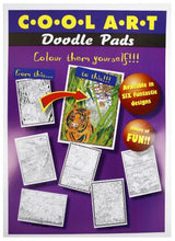 A vibrant A2 doodle pad featuring a striking tiger design, perfect for artists of all ages and creative projects.