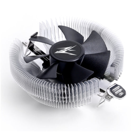 Zalman CNPS80G Rev.3 CPU cooler with compact design, flower heatsink, and quiet 4-pin PWM for efficient thermal performance.