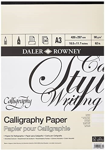 High-quality A3 calligraphy pad with 30 sheets of 90gsm parchment-style paper for elegant writing and artistry.