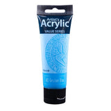 Vibrant cerulean blue acrylic paint in 75ml, perfect for artists with smooth application and quick drying time.