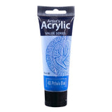 Vibrant Pthalo Blue acrylic paint in a 75ml tube, perfect for artists of all levels and versatile for various projects.