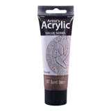 75ml tube of Phoenix Acrylic Burnt Umber paint, featuring rich color, smooth texture, and quick-drying matte finish for artists.