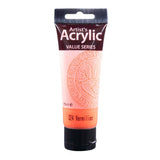 Vibrant 75ml Vermillion acrylic paint tube, perfect for artists seeking quality and versatility in their creative projects.