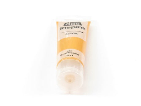 Rich yellow ochre acrylic paint in a 75ml tube, perfect for artists of all levels to create vibrant landscapes and portraits.