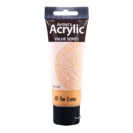 75ml tube of Phoenix Acrylic paint in Raw Sienna, ideal for vibrant landscapes and portraits, perfect for all skill levels.