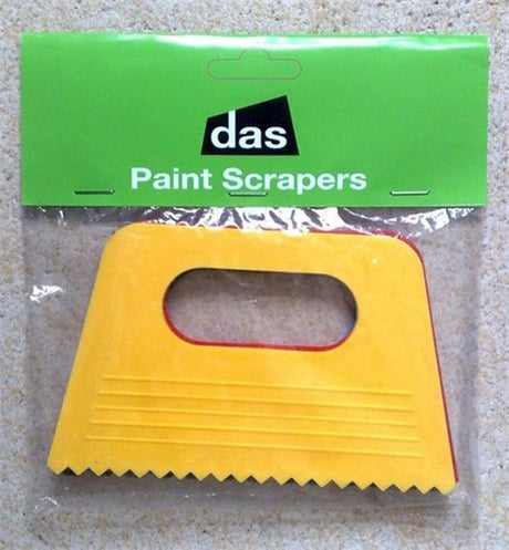 Set of 4 durable plastic paint scrapers for spreading paint and creating textures, ideal for artists and DIY enthusiasts.