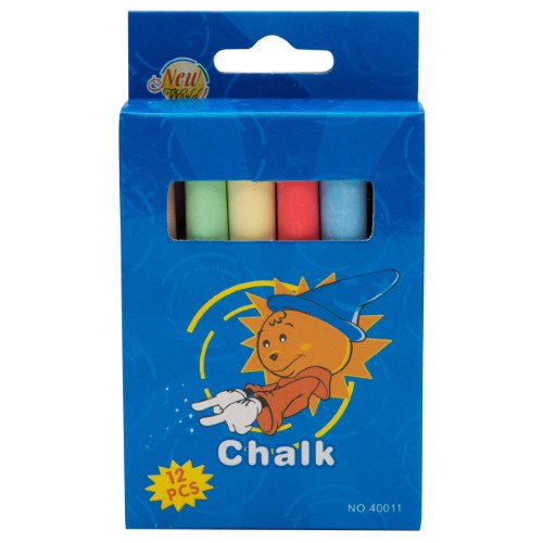 Vibrant 12-piece coloured chalk set for artists, teachers, and students; perfect for detailed artwork and easy clean-up.