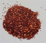 Vibrant apricot glitter in 250gm, perfect for crafting, scrapbooking, and enhancing DIY projects with a sparkling finish.