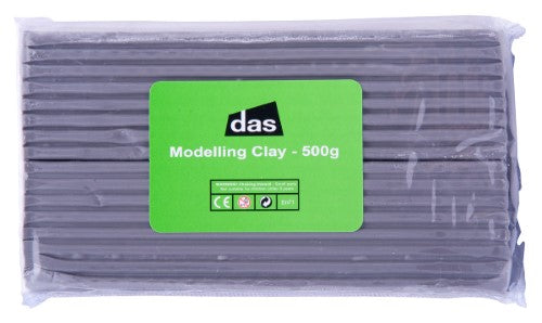 Grey Das Modelling Clay 500g, versatile and pliable for creative sculpting, perfect for artists and children alike.