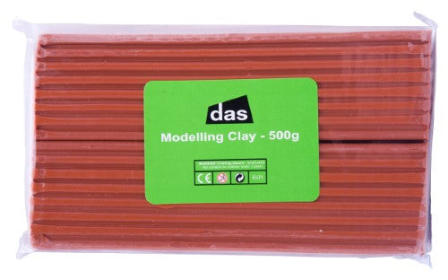 Terracotta modelling clay in a 500g pack, ideal for flexible sculpting and creative projects without hardening.