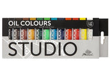 Vibrant 12-set of Phoenix Oil Colours in 12ml tubes, ideal for artists at all skill levels to inspire creativity.