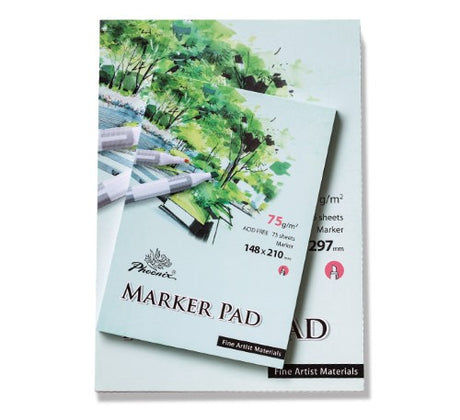 Premium A4 marker pad with 70 sheets of 75g/m² paper, ideal for sketching, illustrating, and vibrant designs without bleed-through.