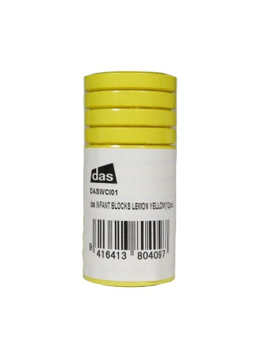 Vibrant Das Tempera Blocks S0 Lemon Yellow, ideal for smooth, opaque coloring in art projects and creative endeavors.