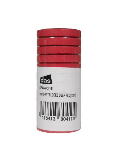 Vibrant Das Tempera Blocks S0 Deep Red, offering smooth, opaque color with high brilliance and lightfastness for artists and students.