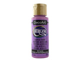 Vibrant 2oz Americana Acrylic paint in Wild Orchid, ideal for art and crafts on various surfaces, features smooth blending and matte finish.