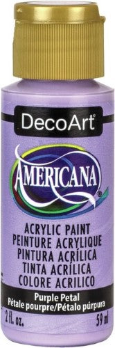 Vibrant 2oz Purple Petal acrylic paint for versatile art and craft projects, offering superior coverage and easy application.