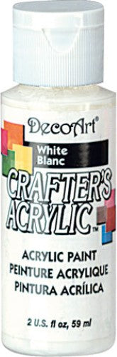 Crafters Acrylic 2oz White paint, a high-quality, versatile water-based option for artists and crafters, ideal for various surfaces.