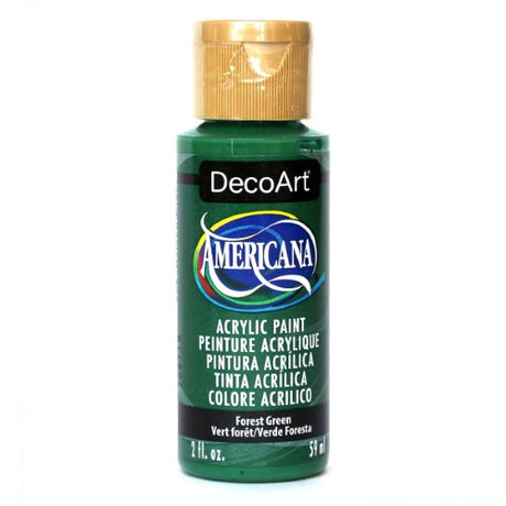 Acrylic paint in Forest Green, 2oz, ideal for artists, easy to use, water-based, non-toxic, perfect for various surfaces.