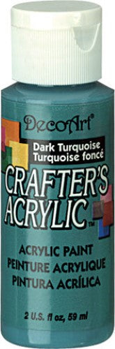 A vibrant 2oz Dark Turquoise acrylic paint ideal for smooth application on various surfaces for all artists.