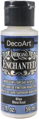 Decoart Enchanted 2oz Blue, a color-shifting paint that adds depth and magic to your creative projects and art.