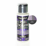 Vivid violet 2oz shimmer paint with iridescent particles, ideal for crafts and artwork that catches light beautifully.