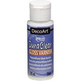 DecoArt 2oz Dura Clear Gloss Varnish: durable, quick-drying varnish for vibrant protection on various surfaces.