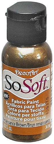 So Soft Fabric Acrylic 1oz Renaissance B, a vibrant, machine-washable fabric paint with a soft texture for comfortable designs.