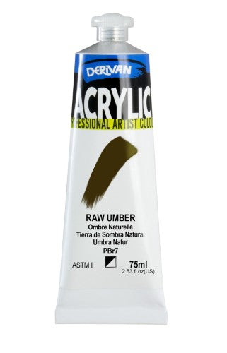 Acrylic Paint - Derivan Acrylic 75ml Raw Umber