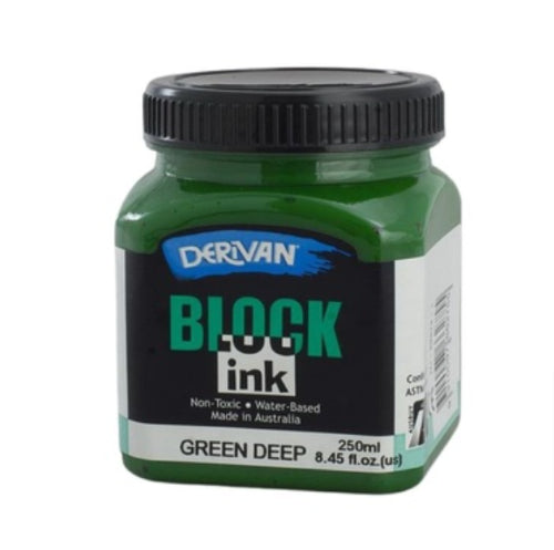 Ink - Derivan Block Ink 250ml Green Deep