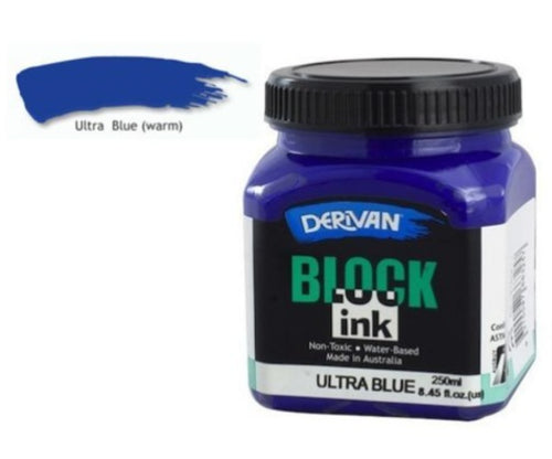 Ink - Derivan Block Ink 250ml Ultra Blue