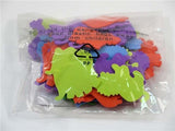 Colorful set of 50 foam jungle animals, perfect for arts and crafts, safe for kids, and ideal for imaginative play.