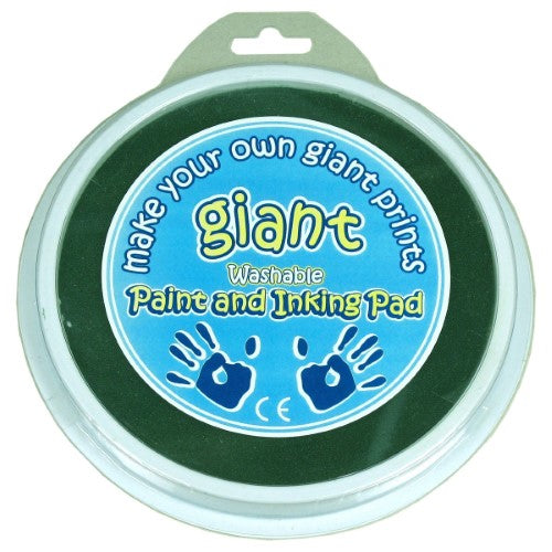 Giant 15cm Green Paint Pad for mess-free painting, compatible with various creative tools, ideal for kids and adults.