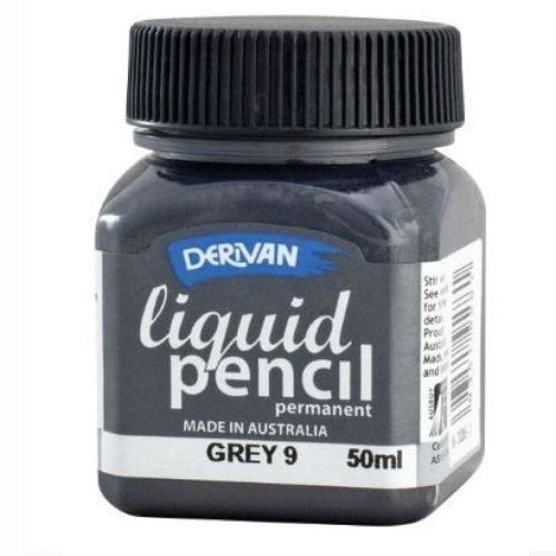 Acrylic Paint - Derivan Liquid Pencil 40ml Perm Grey 9