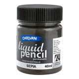 Acrylic Paint - Derivan Liquid Pencil 40ml Perm Sepia