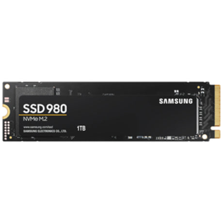 Samsung 980 M.2 1TB SSD with PCIe 3.0, 3500MB/s read speed, ideal for gamers and professionals seeking fast storage.