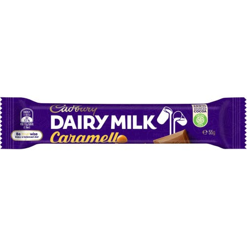 42-pack of Cadbury Caramello bars featuring creamy milk chocolate and soft, gooey caramel, perfect for sweet cravings.