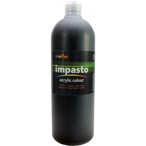 A thick, non-fading black acrylic paint with 3D shape retention for vibrant, textured artwork on various surfaces.
