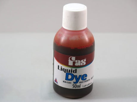 Fas Liquid Dye 50ml in vibrant Ochre, perfect for fabric dyeing and creative artworks.