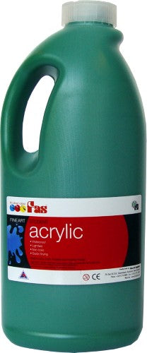 Acrylic Paint - Fas Student Acrylic 2ltr Green Deep