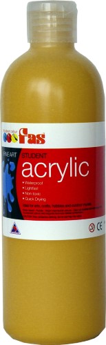 Acrylic Paint - Fas Student Acrylic 500ml Gold