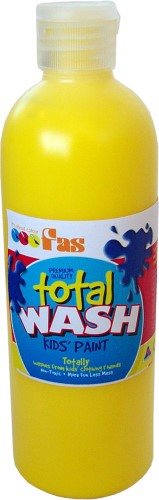 Vibrant Warm Yellow washable paint for kids, easily cleans from clothing, perfect for crafts and school projects.