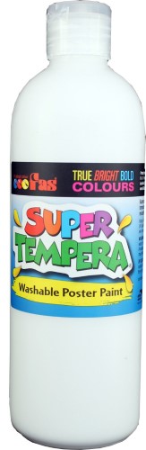 FAS Total Wash 500ml White paint for kids, non-toxic and washable from fabrics, ideal for arts and crafts without stains.