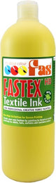 Vivid yellow heat set ink for screen printing, offering vibrant colors, soft touch, and easy clean-up on fabric.