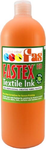 Heat Set Ink - Fas Textile Ink 1ltr Orange